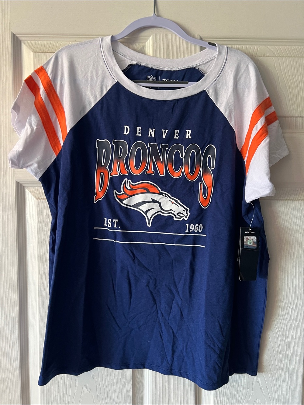 torrid Retro Sporty Denver Broncos Short Sleeve Tee with Orange Accents